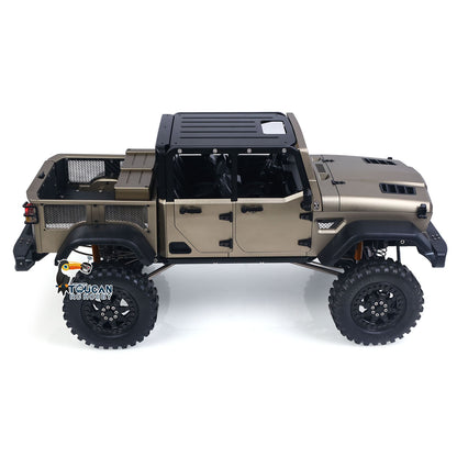 TWOLF 1/10 TW-715 RC Off-road Metal Crawler Climb Truck Sounds Lights Smoke Transport Truck for Adult