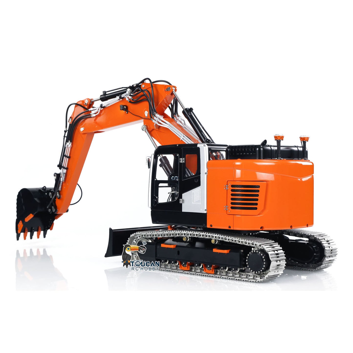 LESU Aoue ET26L 1/14 Metal RC Excavator B0012 RTR Hydraulic Short Tail Tracked Digger Simulated GPS Light System FlySky PL18EV Controller
