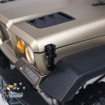 TWOLF 1/10 TW-715 RC Off-road Metal Crawler Climb Truck Sounds Lights Smoke Transport Truck for Adult
