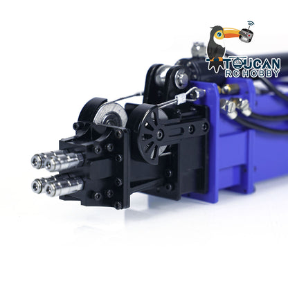 TOUCAN RC HOBBY MTModel Metal Telescopic Boom Claw Grab for 1/14 946 EC380 Remote Controlled Hydraulic Excavator Upgraded Parts for Vehicle Enthusiast