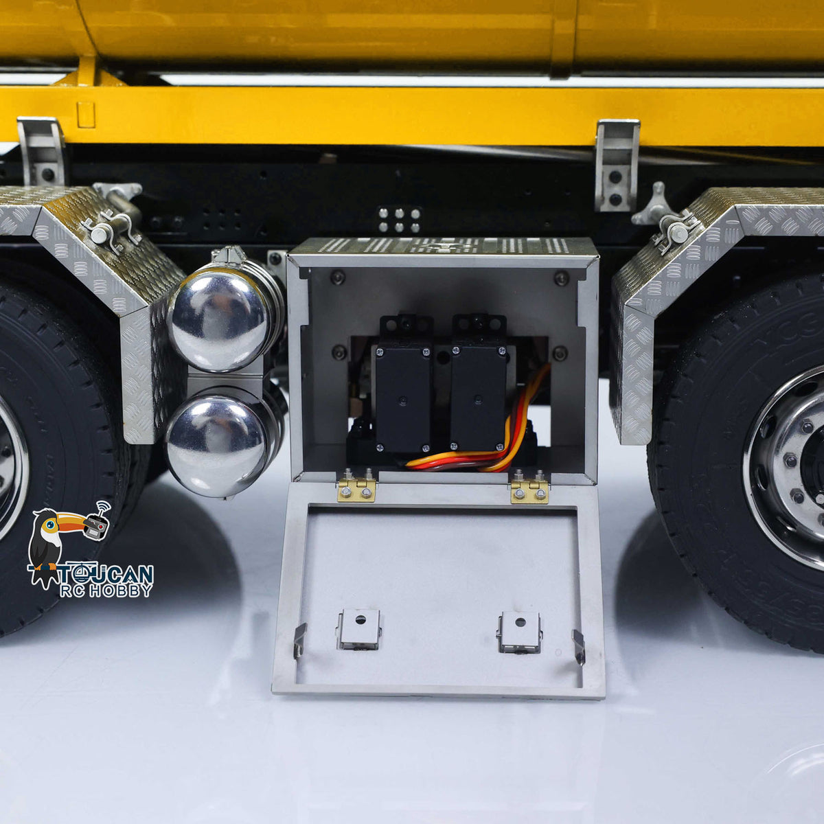 TOUCAN RC HOBBY LXY 1/14 Hydraulic RC Roll On Off Dump Truck 8x8 3Speed Gearbox Remote Control Full Tipper 770S Axle Locks Metal Shafts