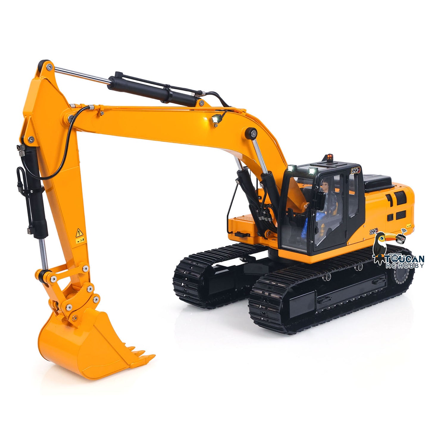 US Stock TOUCAN RC HOBBY 323GX RTR Metal 1/12 Hydraulic Remote Control Excavator  3 Way Valve RC Digger Model Quick Coupler Flysky ST8 Radio Battery