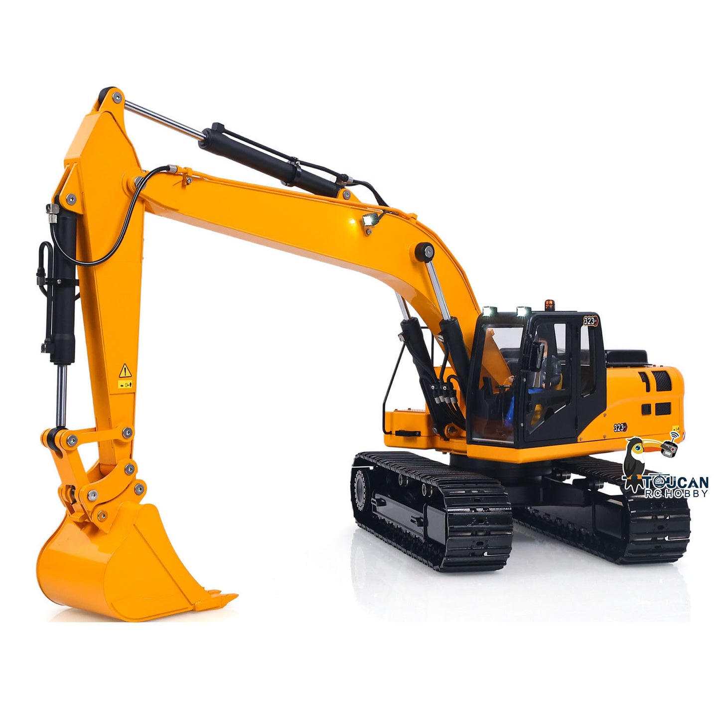 US Stock TOUCAN RC HOBBY 323GX RTR Metal 1/12 Hydraulic Remote Control Excavator  3 Way Valve RC Digger Model Quick Coupler Flysky ST8 Radio Battery