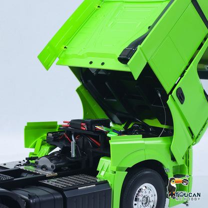 1/14 6*6 RC Tractor Truck 3363 Remote Control Lorry Car Model 540 Brushed Motor 60A ESC Openable Door Flysky I6S Radio RTR