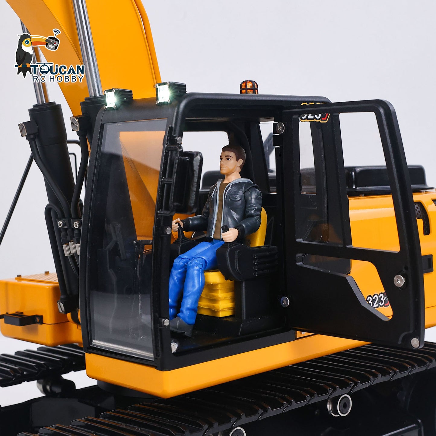 US Stock TOUCAN RC HOBBY 323GX RTR Metal 1/12 Hydraulic Remote Control Excavator  3 Way Valve RC Digger Model Quick Coupler Flysky ST8 Radio Battery