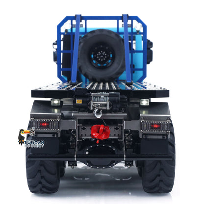 1/14 8x8 RC Rock Crawler Car Climbing Vehicle Remote Control Flatbed Truck DIY Car Model Light Sound System Servo ESC