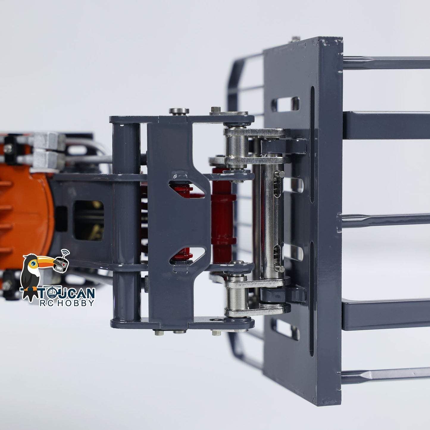 LESU AOUE AT1050 1/14 Metal 4X4 RC Hydraulic Telescopic Arm Loader Sound Light System Fork Bucket for Construction Vehicle Enthusiast
