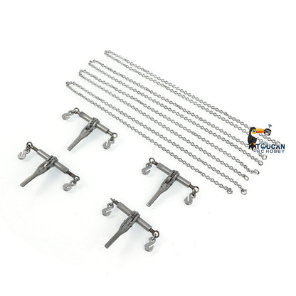 UK Stock Metal Ratchet Binders Transport Chains for 1/14 RC Truck Engineering Vehicles