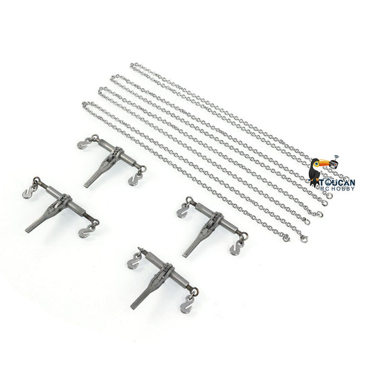 UK Stock Metal Ratchet Binders Transport Chains for 1/14 RC Truck Engineering Vehicles