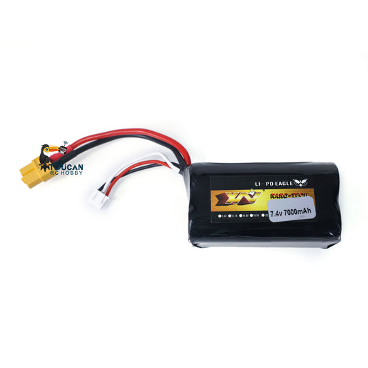 7.4V Li-polymer Battery 7000mAh for Heng Long 1/16 RC Tank T72 T90 Model
