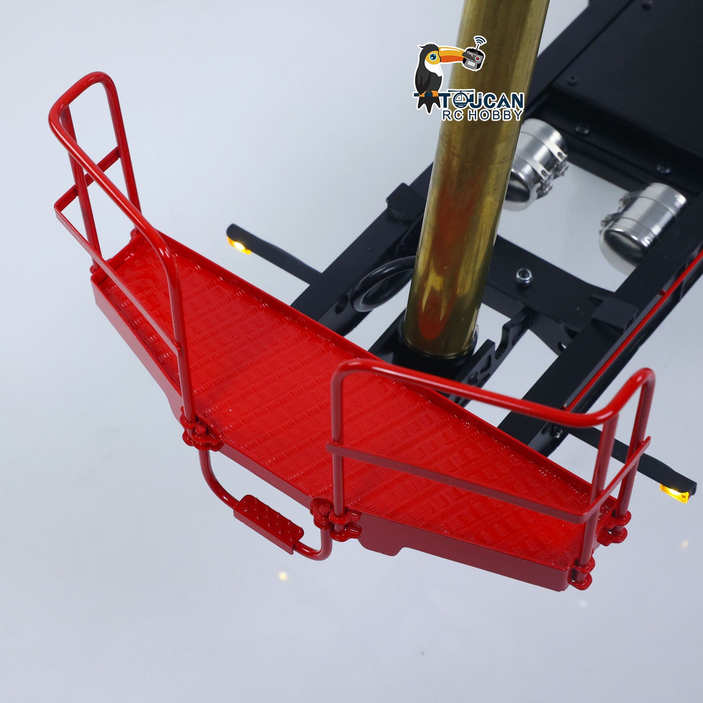 In Stock LESU Metal 3Axles 1/14 Hydraulic Dump Semi-Trailer U Shaped Bucket for DIY TAMIYA Remote Control Tractor Truck Light System