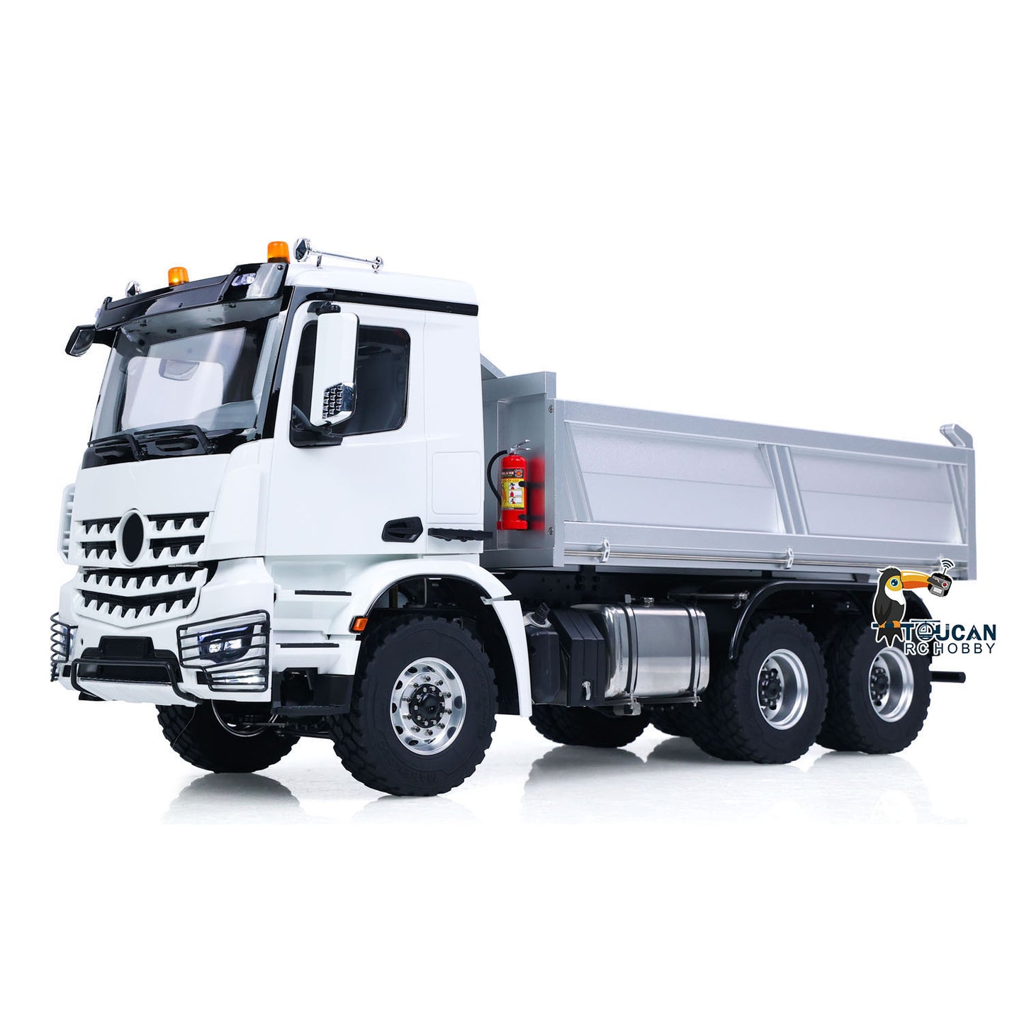 2Speed 3348 Metal Chassis 1/14 RTR RC Hydraulic Dumper Remote Control Tipper Model NO Lock Differential Axle Light Sound Battery
