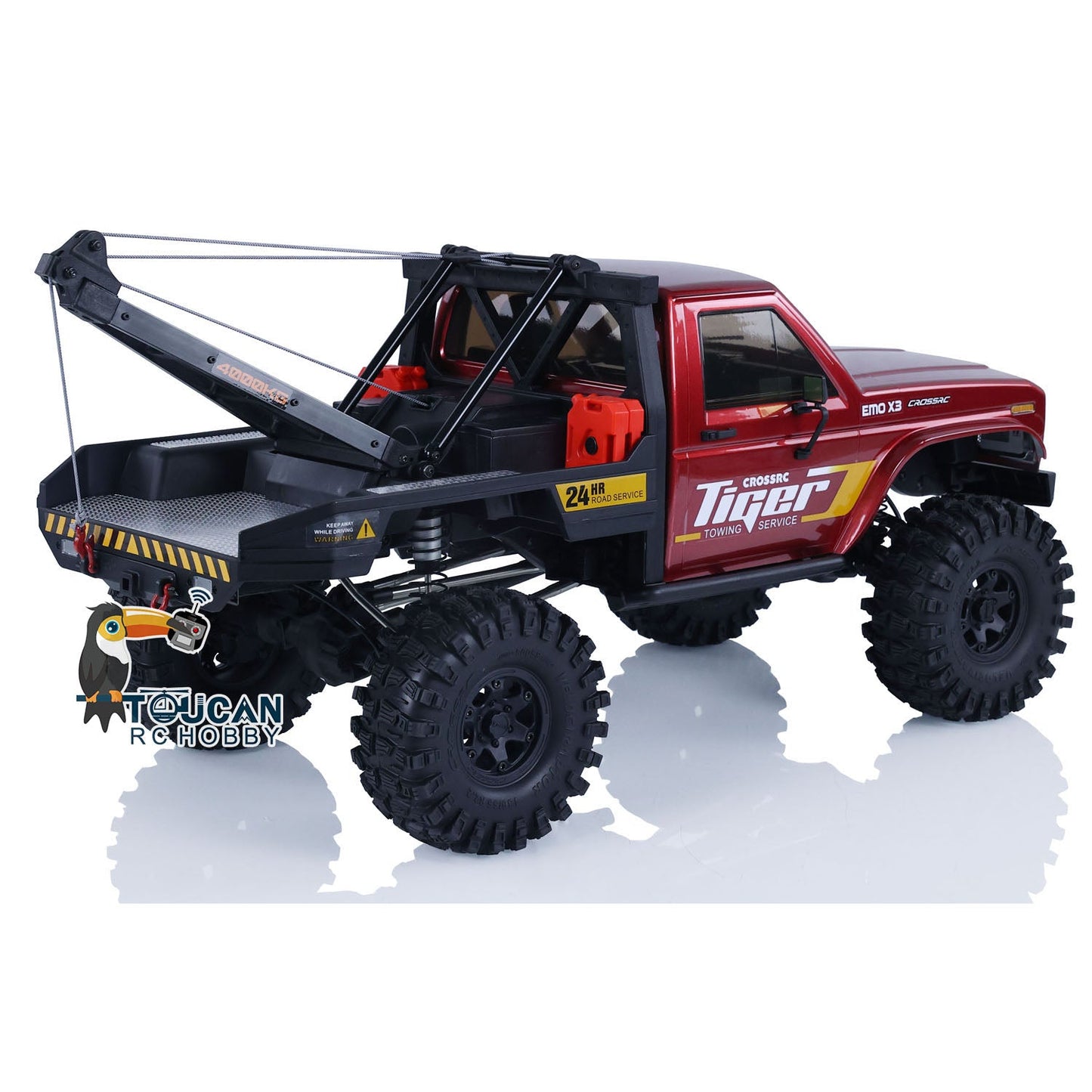 In Stock CROSSRC EMO X3 4WD 1/8 RC Rescue Towing Car 4x4 Remote Control Crawler Car Model Brushed Motor ESC X10 Radio Differential Lock