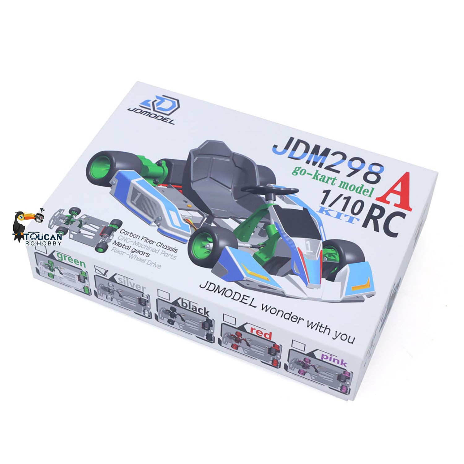 Plastic JDM 1/10 Remote Control Racing Car 298A 4*4 RC Go Kart