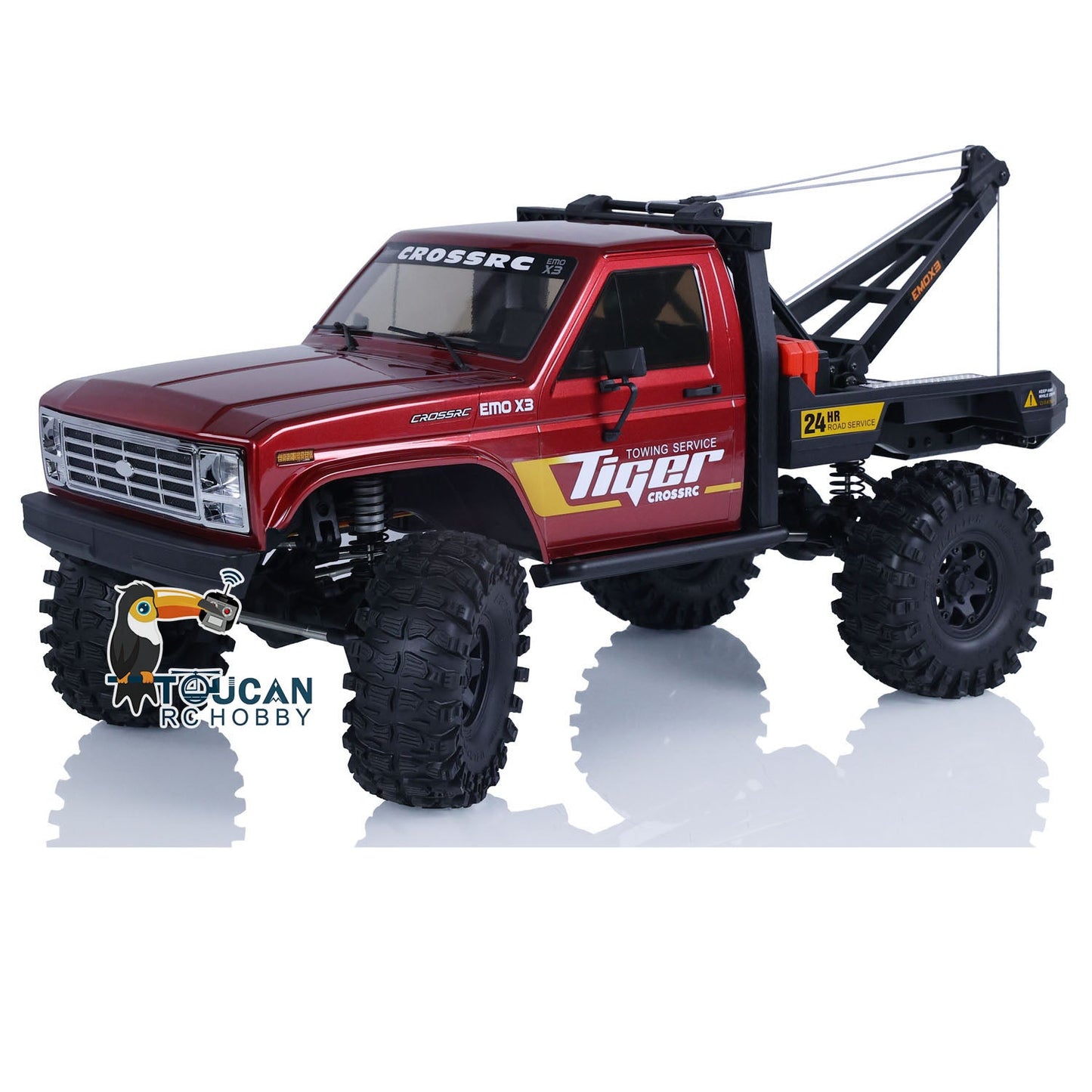 In Stock CROSSRC EMO X3 4WD 1/8 RC Rescue Towing Car 4x4 Remote Control Crawler Car Model Brushed Motor ESC X10 Radio Differential Lock