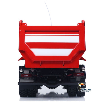 LESU Z0032 1/14 Metal Hydraulic RC Dump Truck 2 Speed Transmission Differential Lock Axles Sound Light for Engineering Vehicle Enthusiast