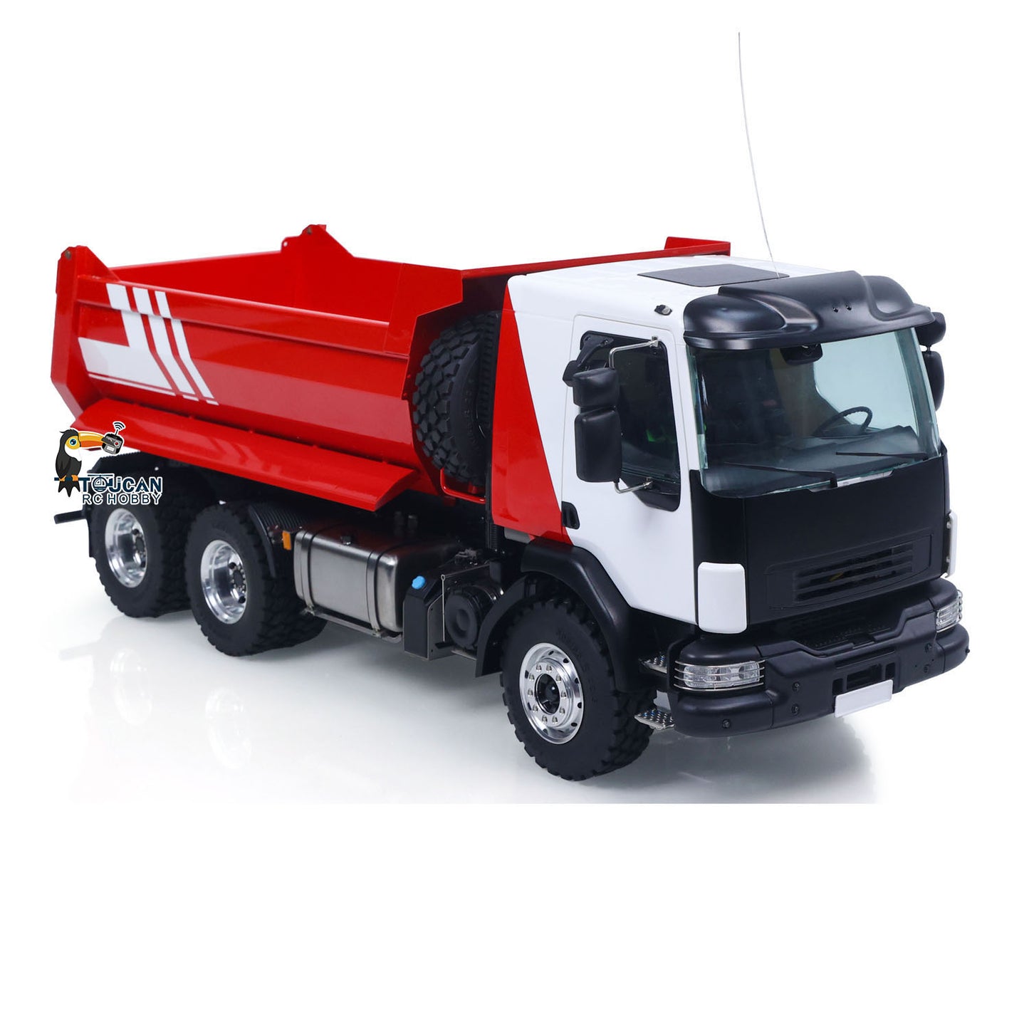 LESU Z0032 1/14 Metal Hydraulic RC Dump Truck 2 Speed Transmission Differential Lock Axles Sound Light for Engineering Vehicle Enthusiast