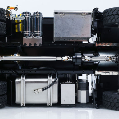 In Stock MDMODEL 3348 6x6 Metal Chassis 1/14 RC Hydraulic Dump Truck Remote Control Tipper 2Speed Gearbox Light Sound HotRC Radio