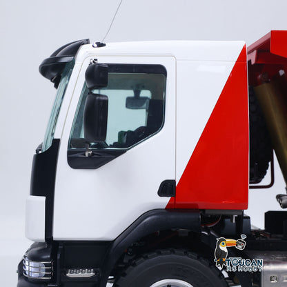 LESU Z0032 1/14 Metal Hydraulic RC Dump Truck 2 Speed Transmission Differential Lock Axles Sound Light for Engineering Vehicle Enthusiast