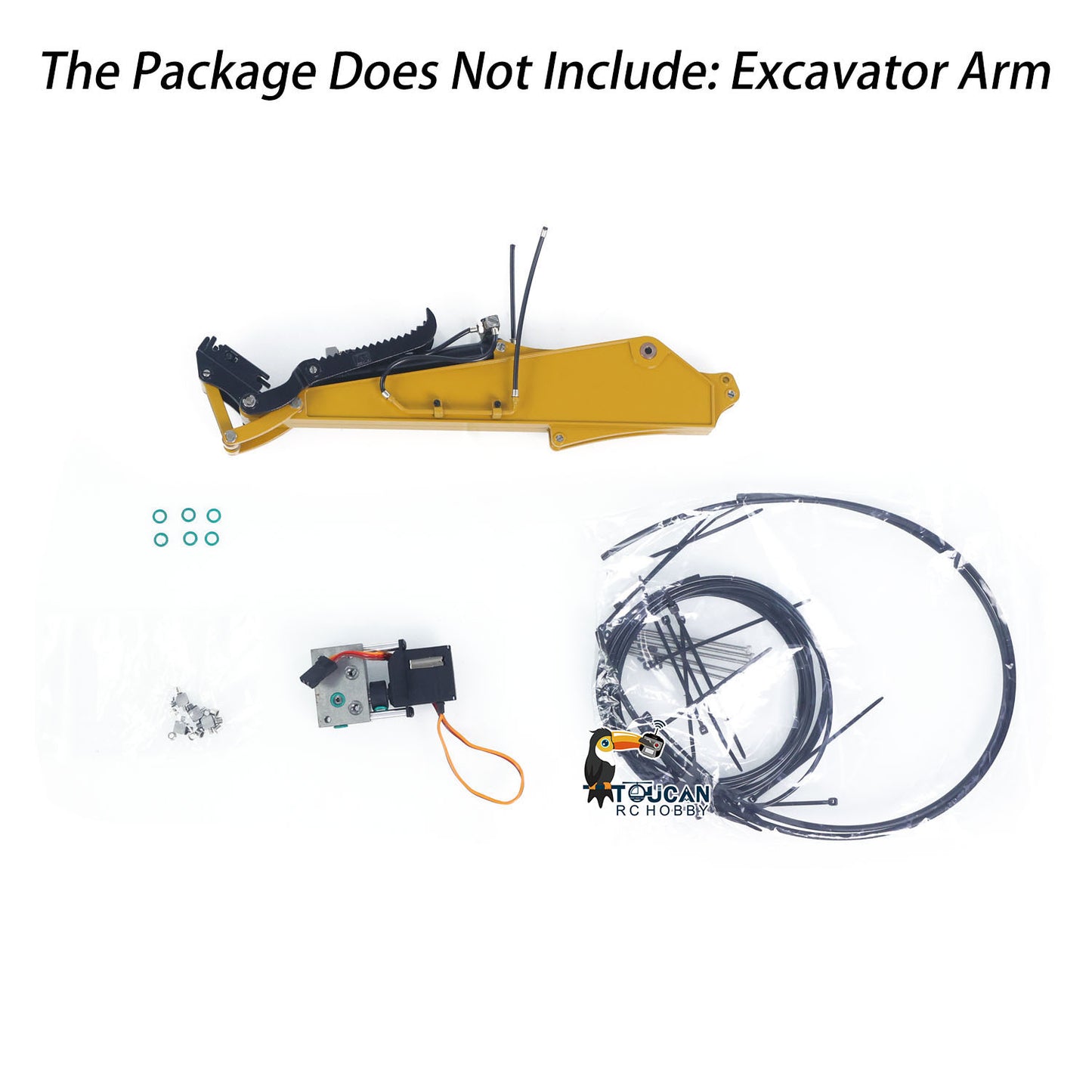 Toucanhobbyhobby Metal Gripper Ripper for 1/14 C308 RC Metal Hydraulic Excavator Model Digger DIY Parts for Serious Enthusiast