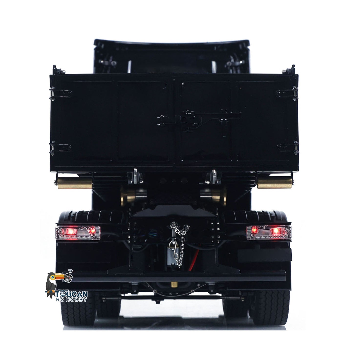 Fast Free Shipping Metal 6x6 1/14 Hydraulic RC Roll Off Dumper Truck Rear Axle Lifting Steering Car