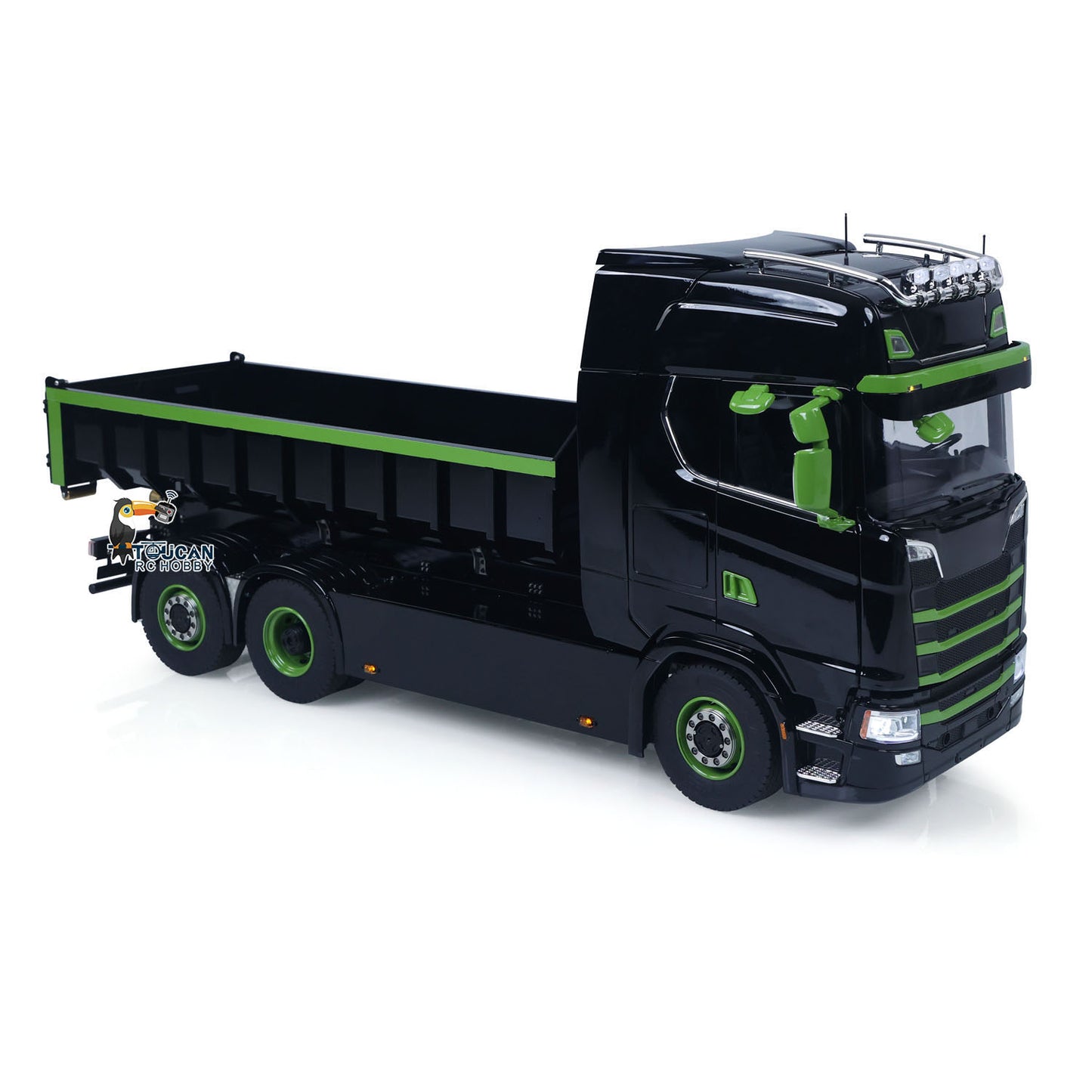 In Stock 1/14 6x6 Metal Hydraulic RC Dumper Car 770S G66 Radio Control Roll Off Full Dump Truck Standard Bucket Rear Axle Lifting 3-speed Transmission Light Sound FlySky ST8