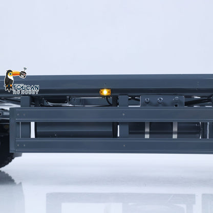LESU A0065 1/14 Metal RC Roll Off Trailer with Front Wheel Steerable Light System for Remote Control Tractor Truck Backyard Fun