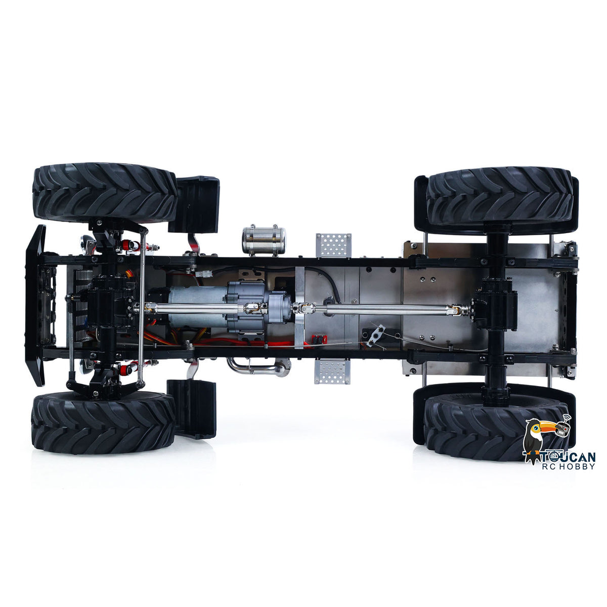 TOUCAN RC HOBBY MODO MD009 1/10 Metal 4WD RC Tractor PNP 2-Speed Transmission Axles Differential Locks Electric Winch Waterproof ESC Light System for Off-Road Model Enthusiast