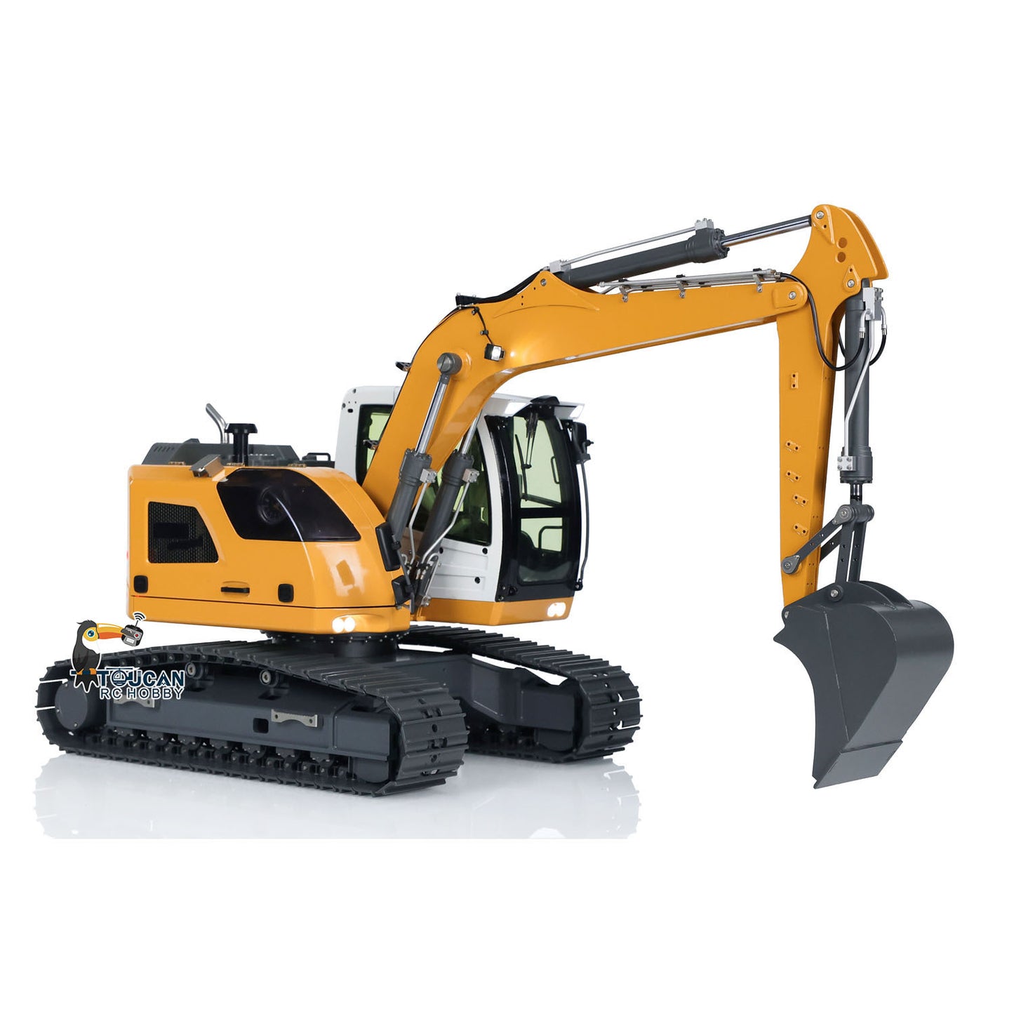 Fast Free Shipping 1/14 RC Hydraulic Excavator R920 JDM-208 Metal Remote Control Digger Model Sound