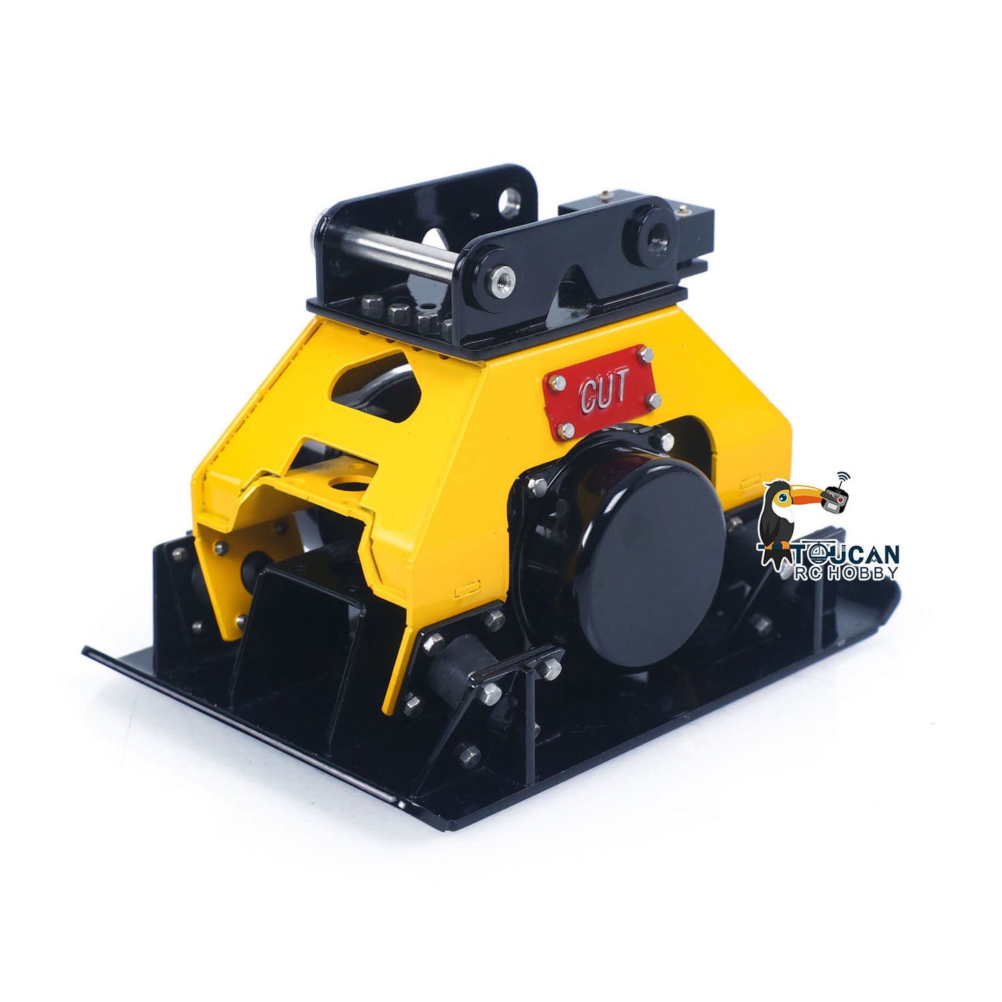 Metal Bucket Three Tooth Electric Vibrating Tamper Electric Sweeper Inclined Wide Bucket for LR914 PRO MAX C914 1/14 Hydraulic Remote Control Excavator RC Digger Model Construction Machine