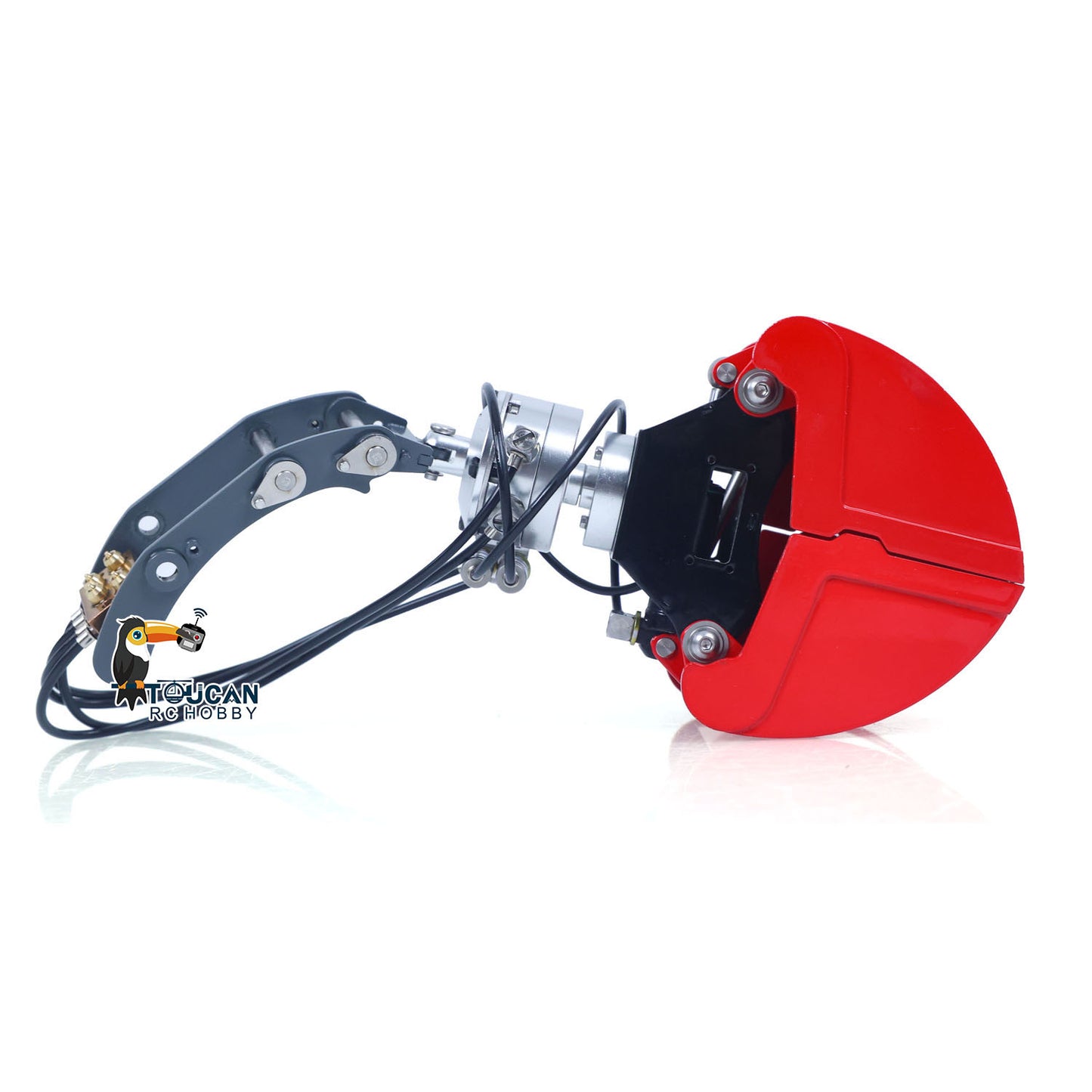 Metal Bucket Three Tooth Electric Vibrating Tamper Electric Sweeper Inclined Wide Bucket for LR914 PRO MAX C914 1/14 Hydraulic Remote Control Excavator RC Digger Model Construction Machine