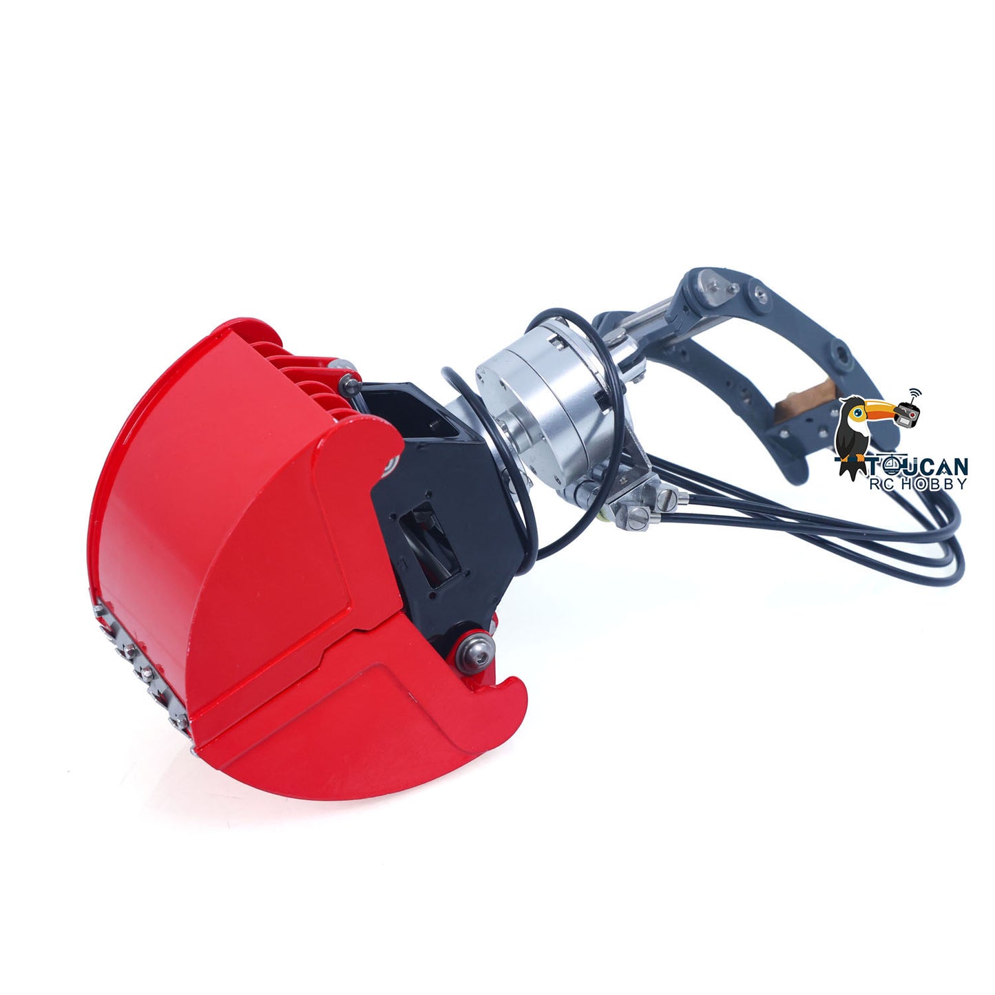 CUT Model Metal Electric Vibrating Tamper/Sweeper/Hydraulic Inclined Wide/Clamshell Bucket/Log Grapple/Wrist for 1/14 RC Excavator LR914 PRO MAX DIY Models