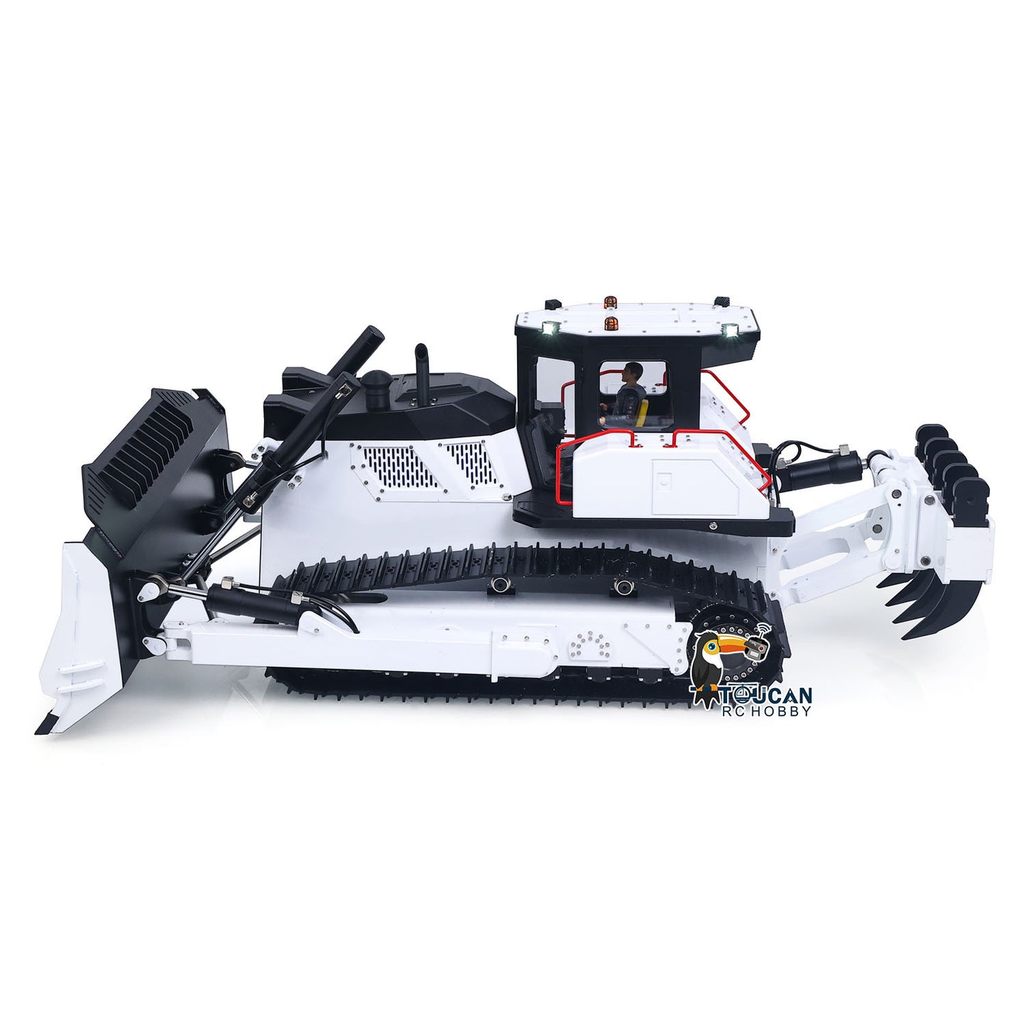 Metal 1/12 Remote Control Hydraulic Bulldozer D155AX RC Heavy Dozer Model 7 Way Valve 3.0L Oil Pump 5 Plows Light Sound System