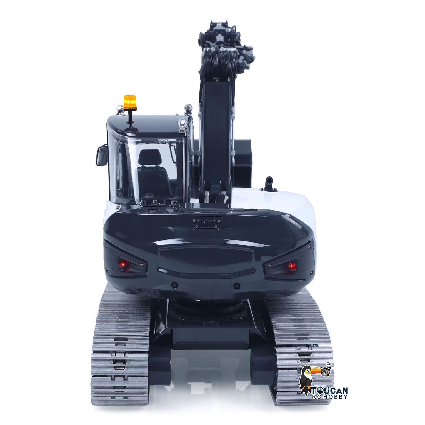 Metal LESU 1/14 RC Hydraulic Excavator MC15 CNC Shell 4 Arms Remote Control Digger 9CH Valves Dual Pumps Quick Released Coupler