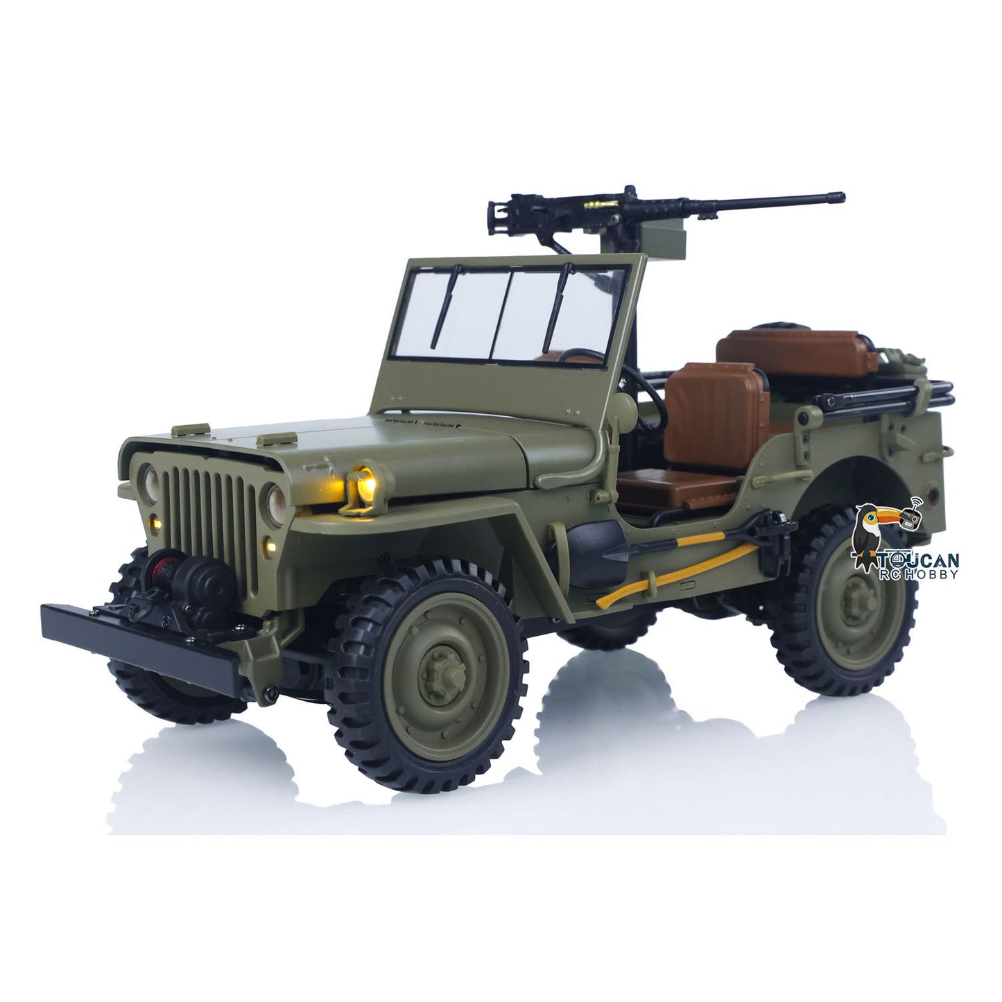 Fast Free Shipping HG 1/14 4x4 Electric Military Truck HG4 58 Convertible Off Road Combat Vehicle Remote Control Car 2Speed Light Sound Motor Model