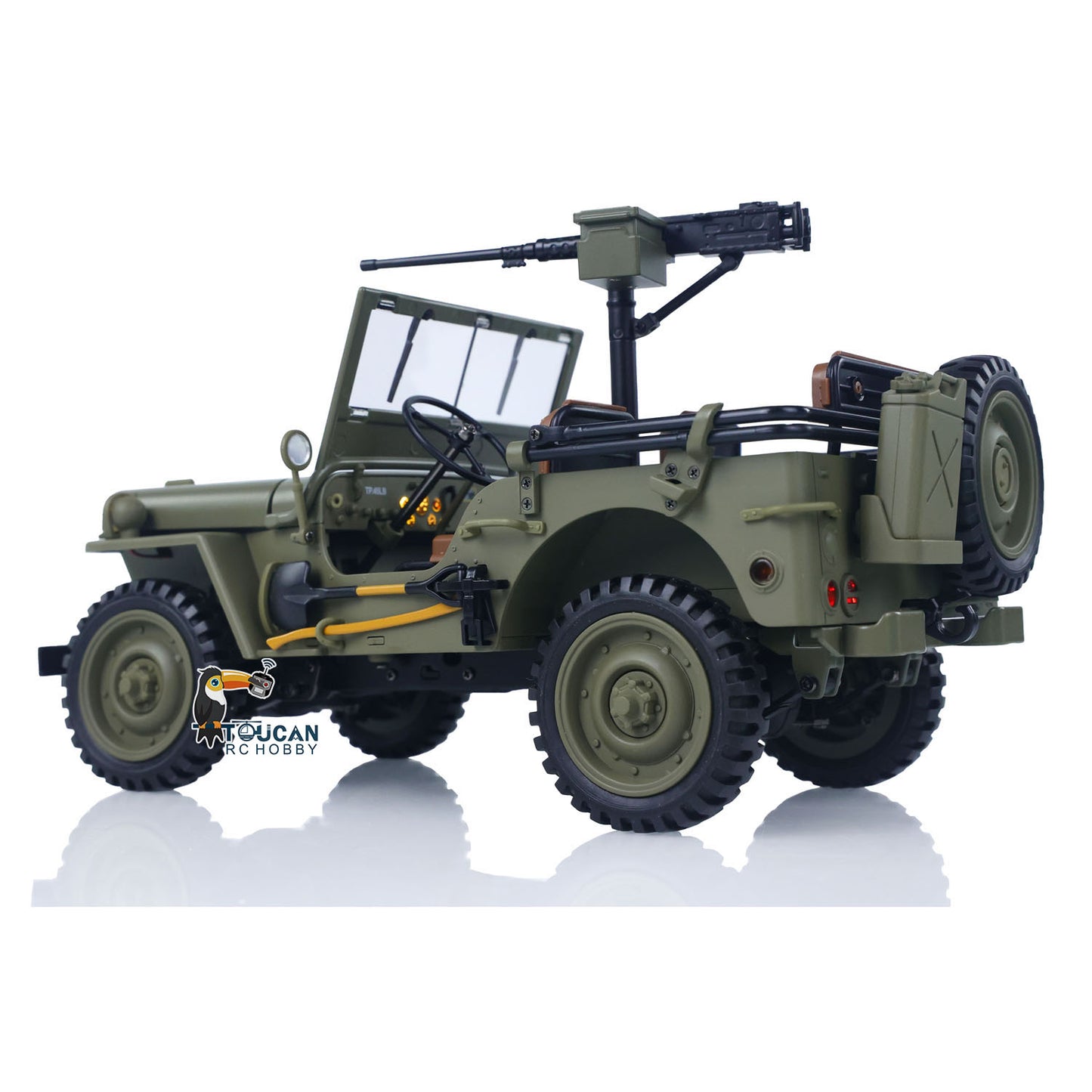 Fast Free Shipping HG 1/14 4x4 Electric Military Truck HG4 58 Convertible Off Road Combat Vehicle Remote Control Car 2Speed Light Sound Motor Model