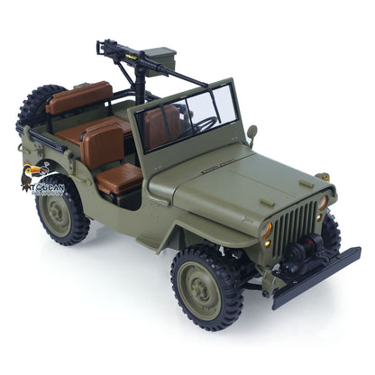 US Stock HG 1/14 4x4 Electric Military Truck HG4 58 Convertible Off Road Combat Vehicle Remote Control Car 2Speed Light Sound Motor Model