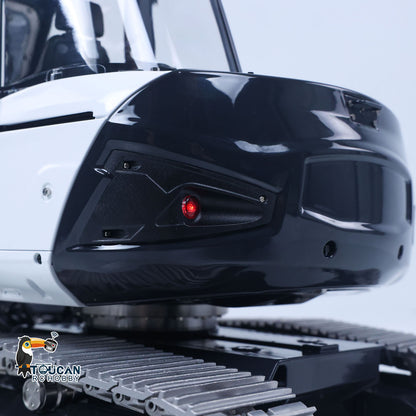 Metal LESU 1/14 RC Hydraulic Excavator MC15 CNC Shell 4 Arms Remote Control Digger 9CH Valves Dual Pumps Quick Released Coupler