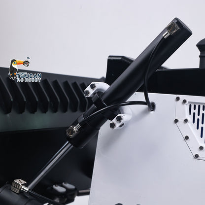 Metal 1/12 Remote Control Hydraulic Bulldozer D155AX RC Heavy Dozer Model 7 Way Valve 3.0L Oil Pump 5 Plows Light Sound System