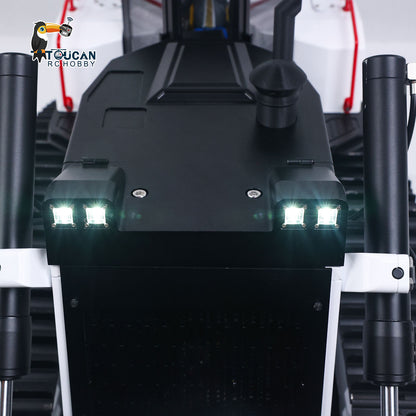Metal 1/12 Remote Control Hydraulic Bulldozer D155AX RC Heavy Dozer Model 7 Way Valve 3.0L Oil Pump 5 Plows Light Sound System