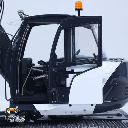 Metal LESU 1/14 RC Hydraulic Excavator MC15 CNC Shell 4 Arms Remote Control Digger 9CH Valves Dual Pumps Quick Released Coupler