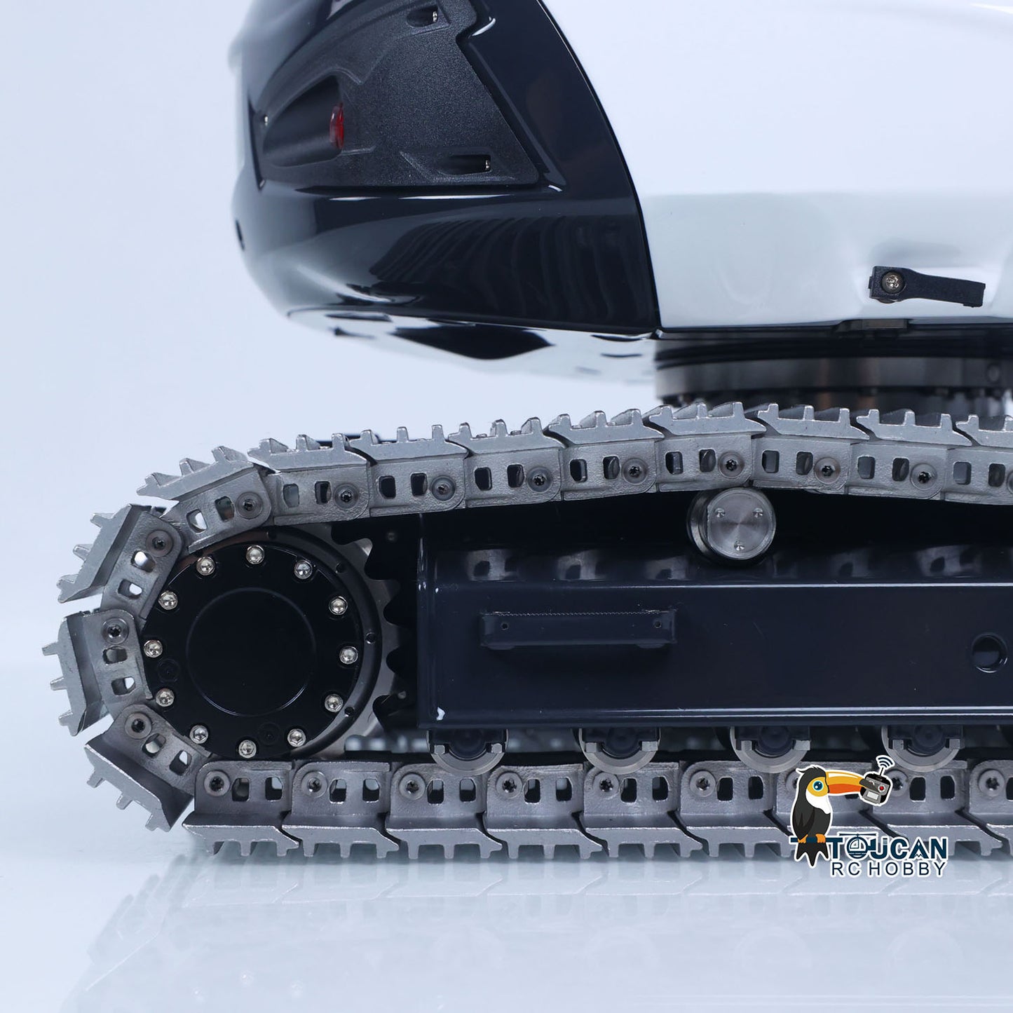 Metal LESU 1/14 RC Hydraulic Excavator MC15 CNC Shell 4 Arms Remote Control Digger 9CH Valves Dual Pumps Quick Released Coupler