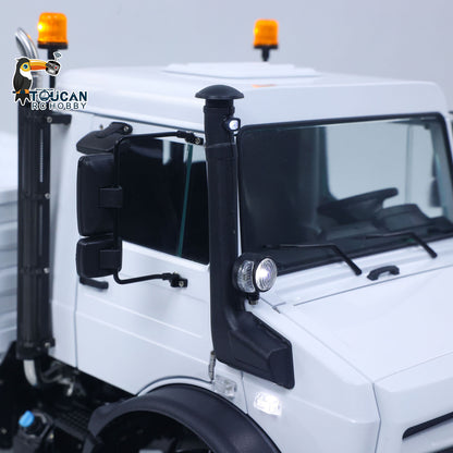 LESU U4023 1/14 Metal RC Off Road Vehicle Kit Non-Hydraulic All Terrain Light Truck Detachable Steel Cargo Bed 3 Speed Transmission Differential Locks Light Sound System for Hobby Collectors