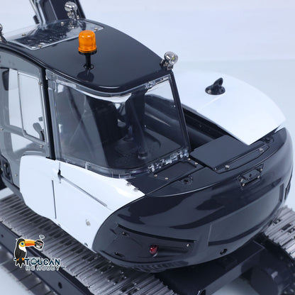 Metal LESU 1/14 RC Hydraulic Excavator MC15 CNC Shell 4 Arms Remote Control Digger 9CH Valves Dual Pumps Quick Released Coupler