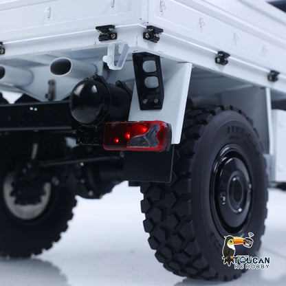 LESU U4023 1/14 Metal RC Off Road Vehicle Kit Non-Hydraulic All Terrain Light Truck Detachable Steel Cargo Bed 3 Speed Transmission Differential Locks Light Sound System for Hobby Collectors