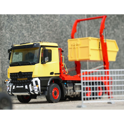 JXModel VL18U K3363 Cabin 1/14 Metal RC Hydraulic Skip Loader RTR 6x4 Axles Differential Lock 4-Way Valve 2-Speed Gearbox Light Sound for Collectors