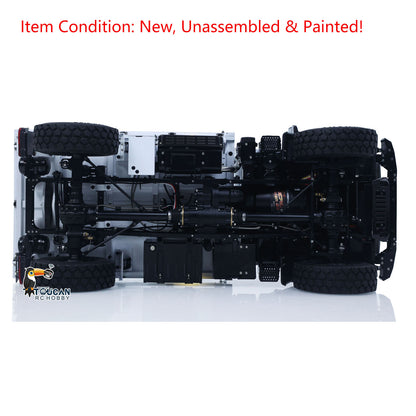 LESU U4023 1/14 Metal RC Off Road Vehicle Kit Non-Hydraulic All Terrain Light Truck Detachable Steel Cargo Bed 3 Speed Transmission Differential Locks Light Sound System for Hobby Collectors