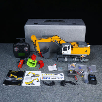 US Stock KABOLITE 1/18 K962 100S Remote Control Hydraulic Excavator RC Digger Electric Claw Ripper Hammer Construction Car Machine Toys