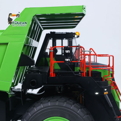 LESU AOUE R100E 1/16 Metal RC Mining Truck Model Hydraulic CNC Aluminum Alloy Vehicle Differential Lock Suspension for Construction Hobbyists