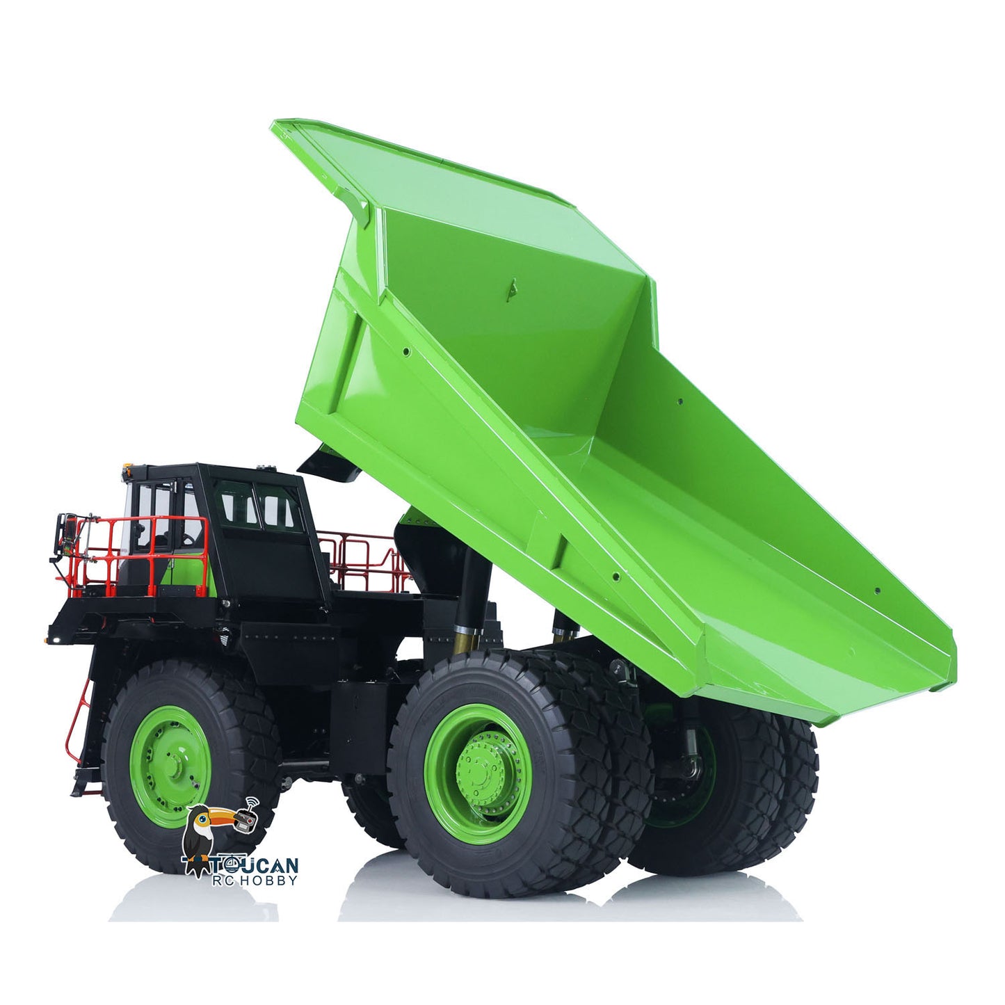 LESU AOUE R100E 1/16 Metal RC Mining Truck Model Hydraulic CNC Aluminum Alloy Vehicle Differential Lock Suspension for Construction Hobbyists